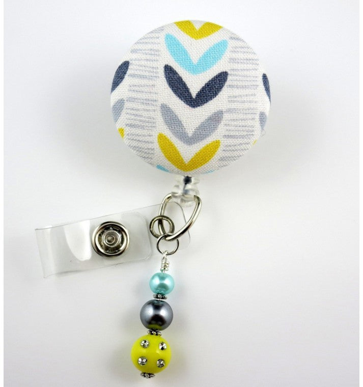 Liney Leaves Retractable ID Badge Holder
