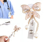 Butterfly Bow Artcraft Pearl Badge Clip