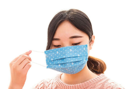 Disposable Earloop Bow Print Mask