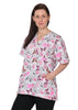 Plus Sizes 2 Pockets Scrub Tops
