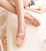Shallow Slip Leather Nurse Shoes
