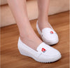 Leather Nurse Flat Shoes 