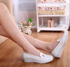 Leather Nurse Flat Shoes 
