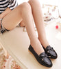 Shallow Slip Leather Nurse Shoes