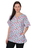 Plus Sizes 2 Pockets Scrub Tops
