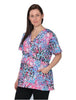 Plus Sizes 2 Pockets Scrub Tops