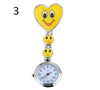 Smiling Faces Heart Clip-On Nurse Watch