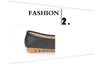 Shallow Slip Leather Nurse Shoes