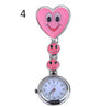 Smiling Faces Heart Clip-On Nurse Watch