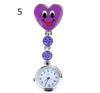Smiling Faces Heart Clip-On Nurse Watch